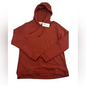 NWT Chaser Evereve Rust Venice High Low Hoodie Size M